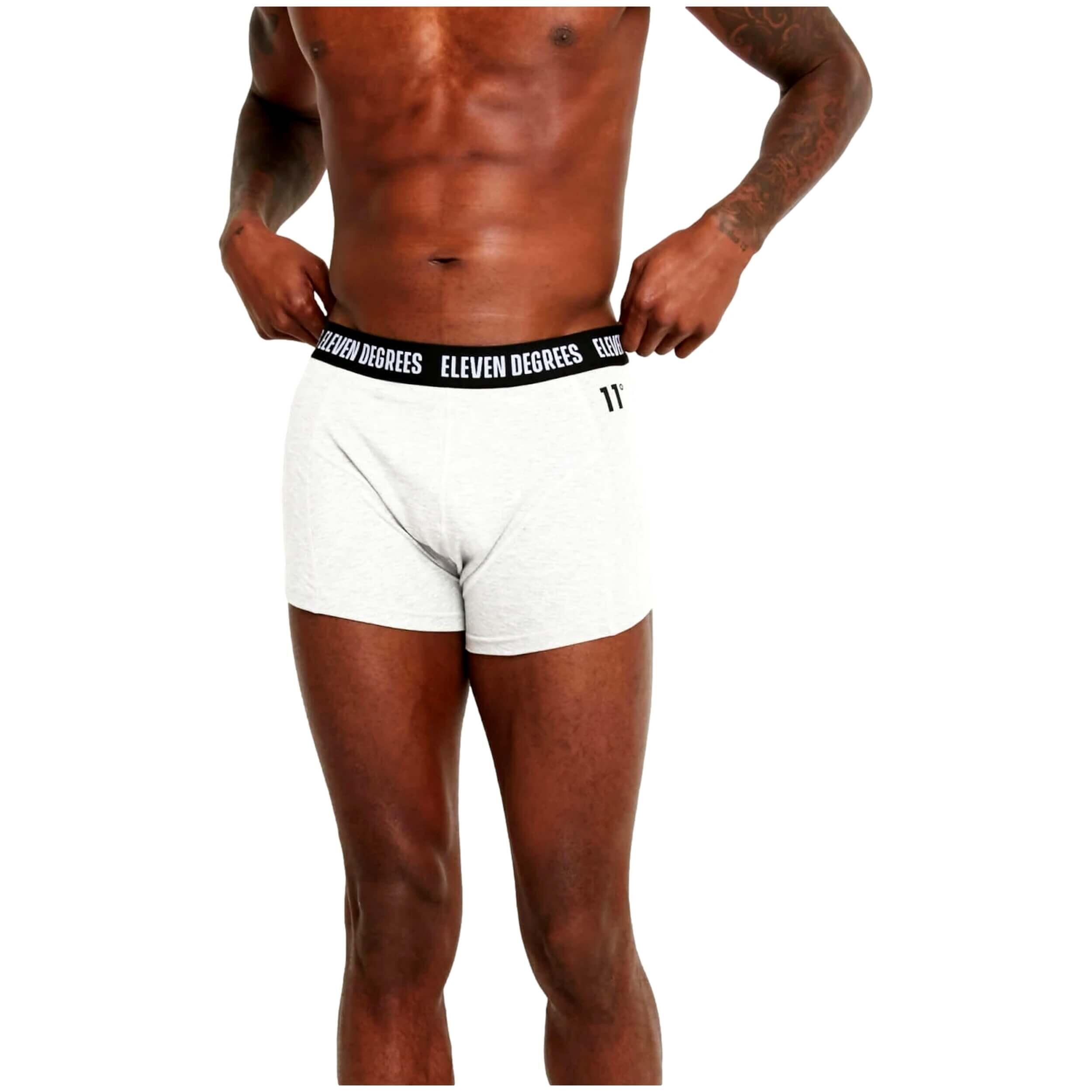 Eleven Degrees 11º 3 Pack Boxers Blanco/Negro/Gris 11D1268-259