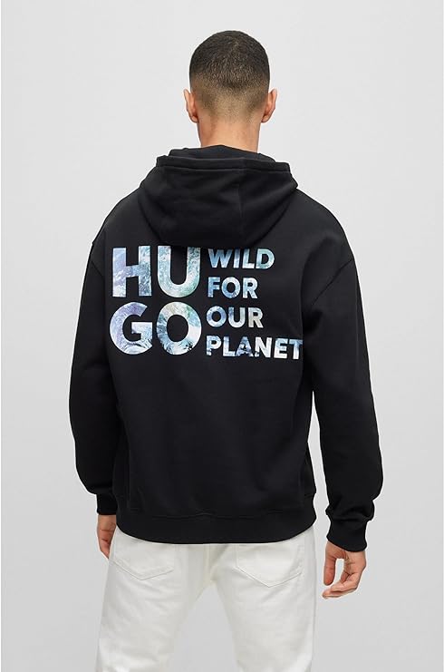 HUGO BOSS Sudadera con Capucha para Hombre 50501979-001 Black.