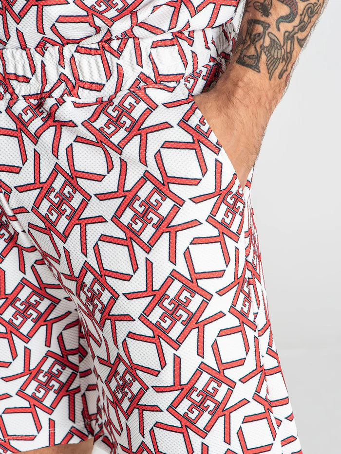 GIANNI KAVANAGH PANTALONES CORTOS ROJOS GATSBY GKM006650 Hombre.