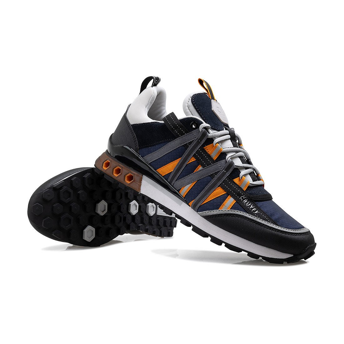 CRUYFF Zapatillas Hombre Modelo Fearia Hex-Tech CC241082-682 Navy/Orange.