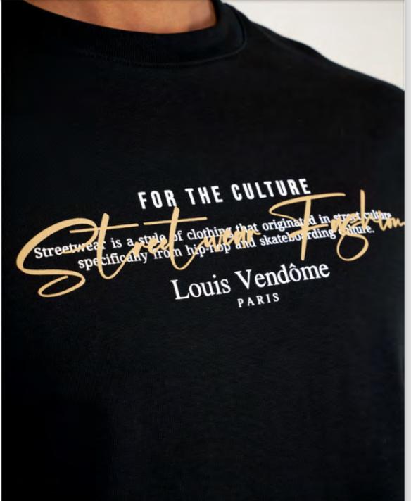 LOUIS VENDOME PARIS CAMISETA HOMBRE MODELO:LV-62 Black.