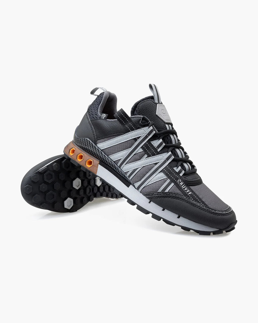 Cruyff Zapatillas Deportivas Hombre Modelo Fearia // Montserrat CMF243101-962 Black/Grey/Orenge.