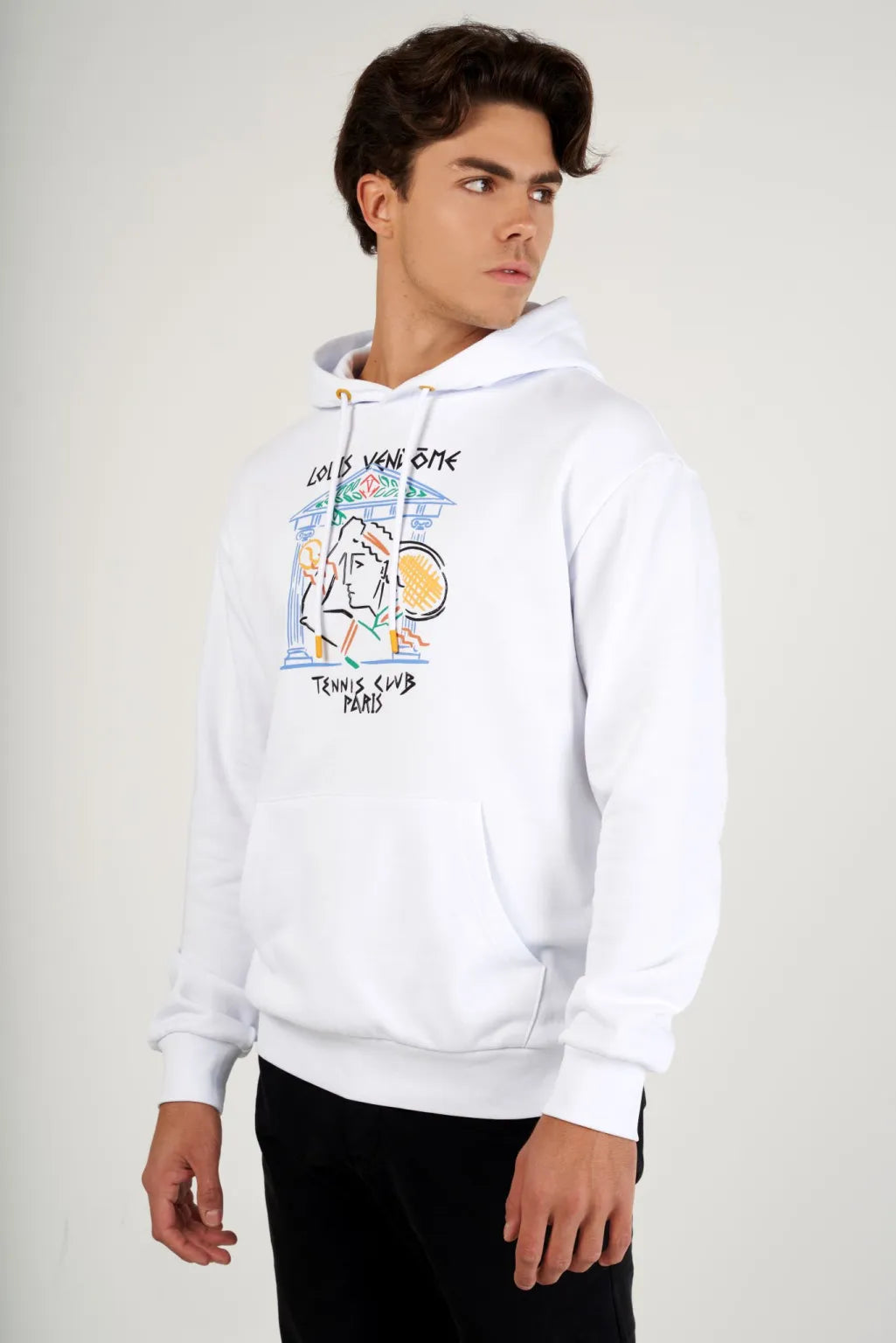 LOUIS VENDOME Sudadera con Capucha LV-26 White.