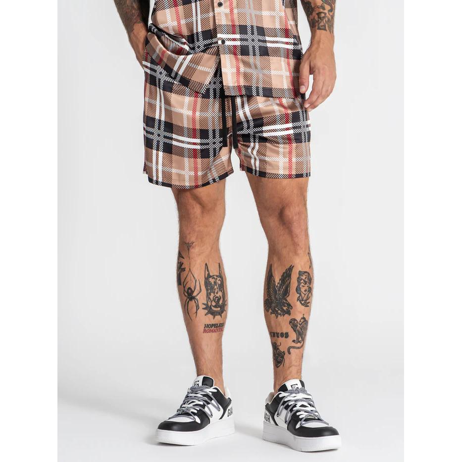 GIANNI KAVANAGH Pantalones Cortos de Satén Multicolor British GKM007515