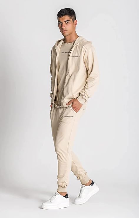 Gianni Kavanagh Beige Essential Micro Hoodie Jacket Hooded Sweatshirt para Hombre