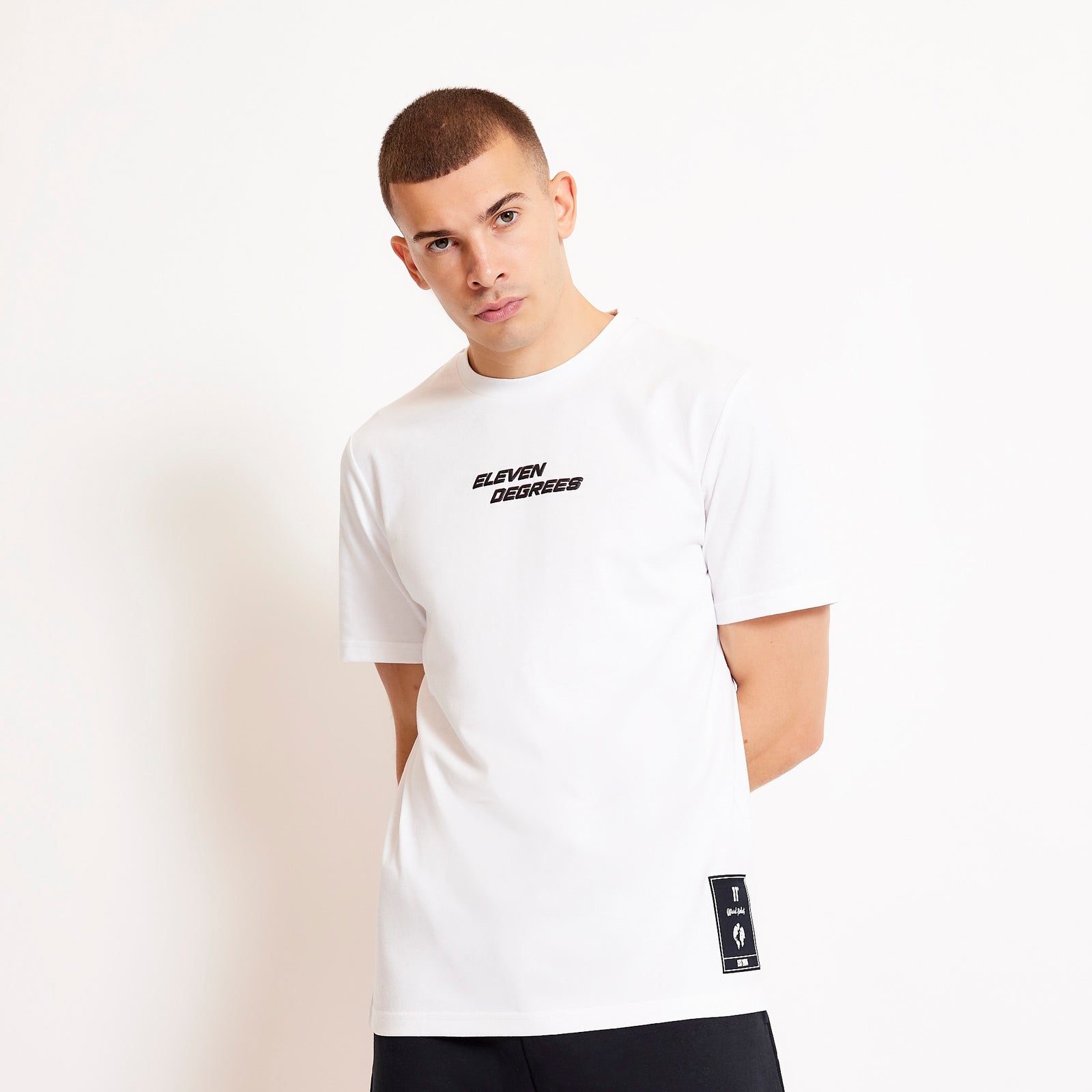 Eleven Degrees 11º City Circle Graphic T-Shirt - White / Kingfisher 11D3711-1165.
