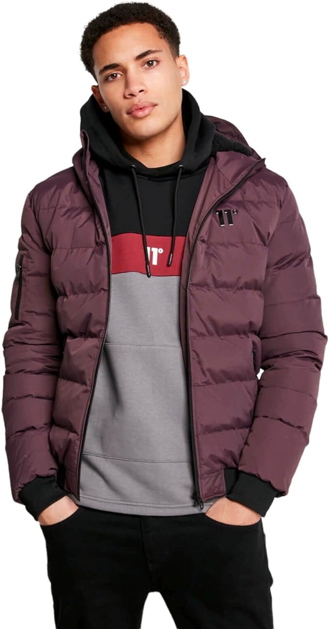 ELEVEN DEGREES Missile V3 Jacket Peak Hood - Mulled Red 11D892-016.