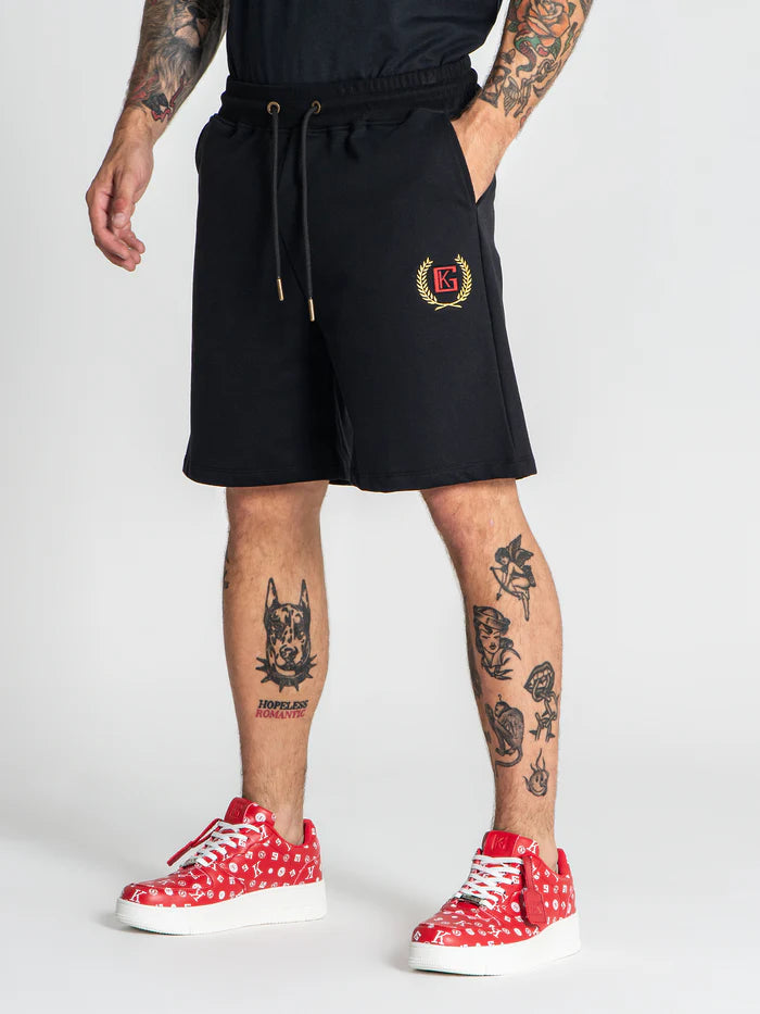 GIANNI KAVANAGH PANTALONES CORTOS NEGROS RETRO GKM006591 Hombre.