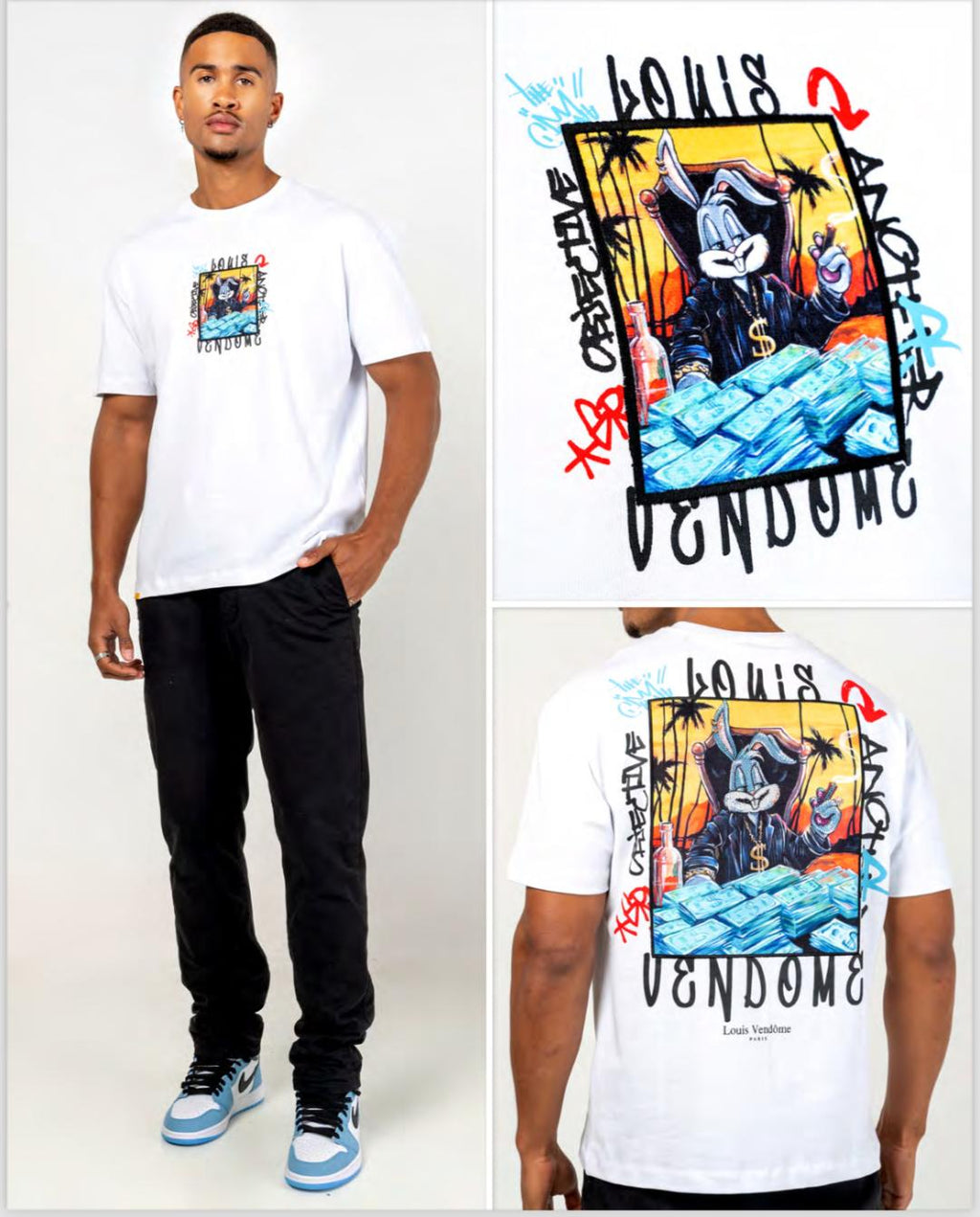 LOUIS VENDOME PARIS CAMISETA HOMBRE MODELO: LV-63 White.