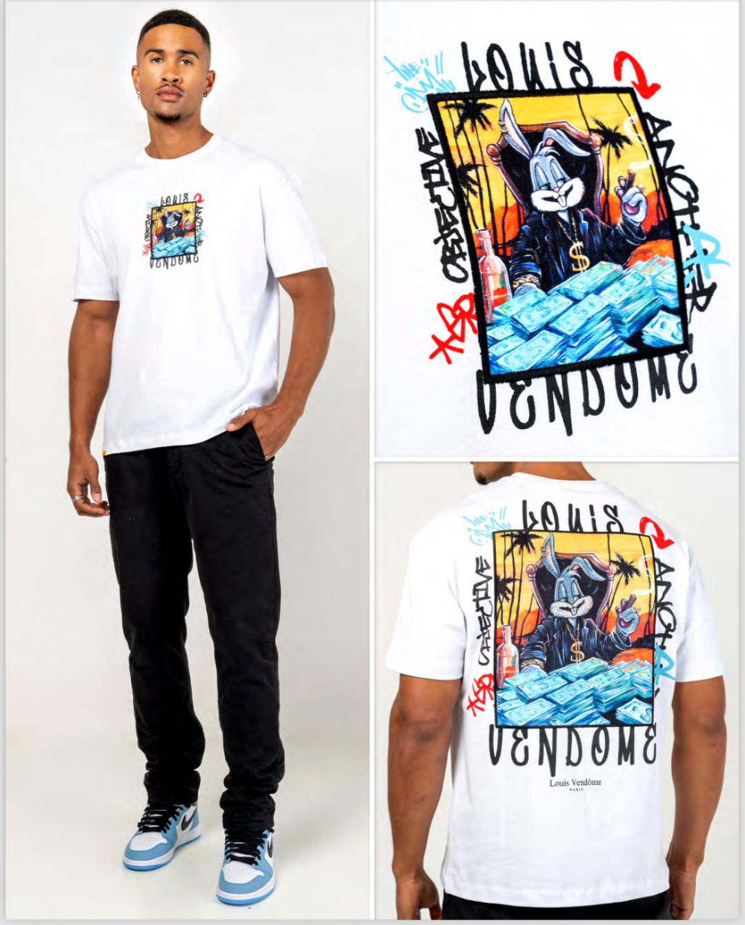 LOUIS VENDOME PARIS CAMISETA HOMBRE MODELO: LV-63 White.