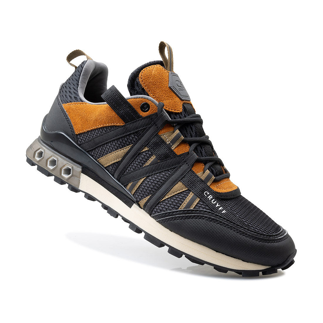Cruyff Zapatillas Deportivas Hombre Modelo Fearia Hex-Tech CC243110-459 Black/Orange.