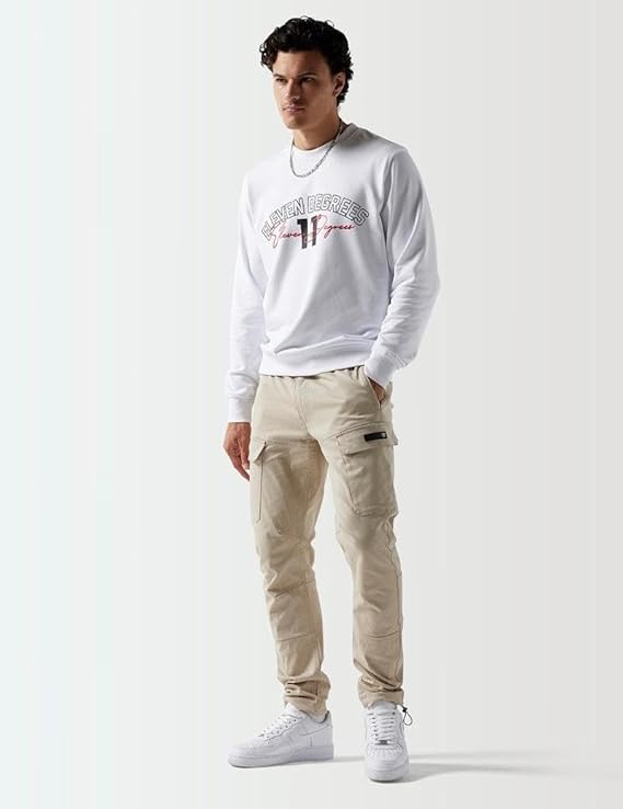 Eleven Degrees 11º .Sudadera Hombre 11D3923-002 White.