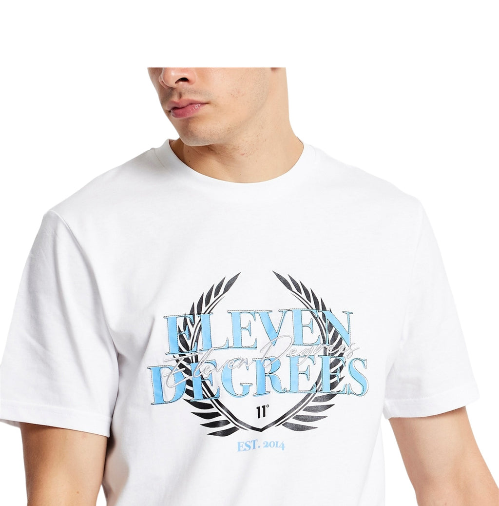 Eleven Degrees 11º Camiseta Hombre 11D3715-002 Blanca.