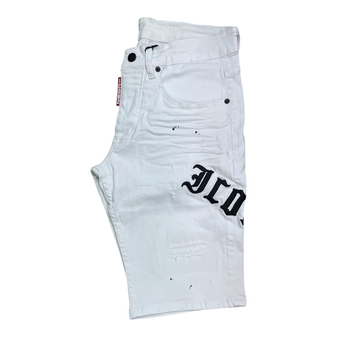 ICON2 Pantalon Corto de hombre de algodón elástico, colección Primavera/Verano (6303) Blanco