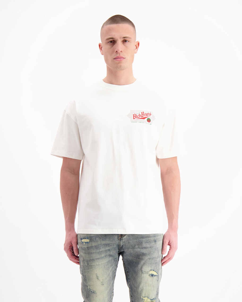 BLACK BANANAS Camiseta Hombre Modelo Racing :1.125.3.16 White.