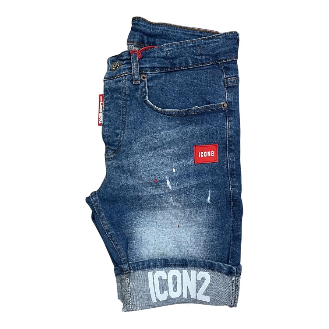 ICON2 Pantalon Corto de hombre de algodón elástico, colección Primavera/Verano (6344)