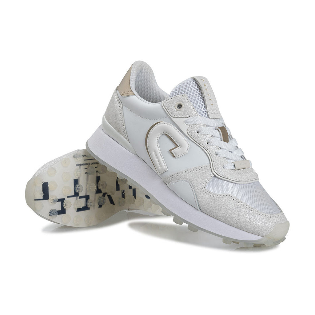 Cruyff Zapatillas de mujer modelo Park Runner. CC251943-160 White/Gold.