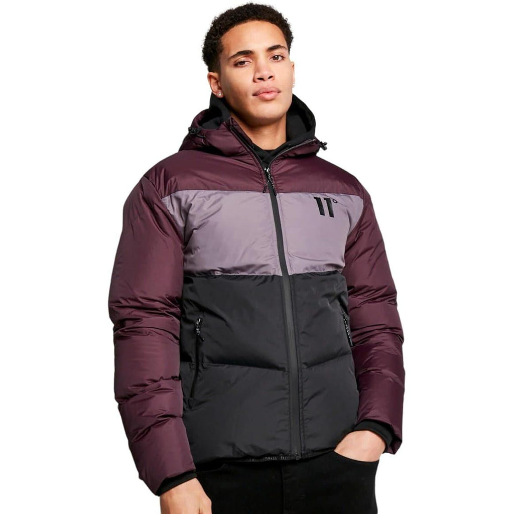 ELEVEN DEGREES Cazadora Large Panelled  - Mulled Red/Black/Shadow Grey 11D1378-917.
