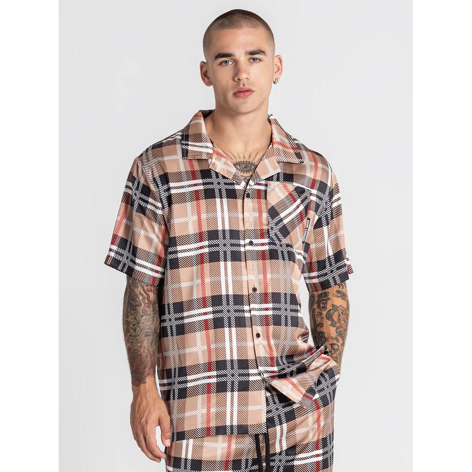 GIANNI KAVANAGH Camisa de Satén Multicolor British GKM007340.