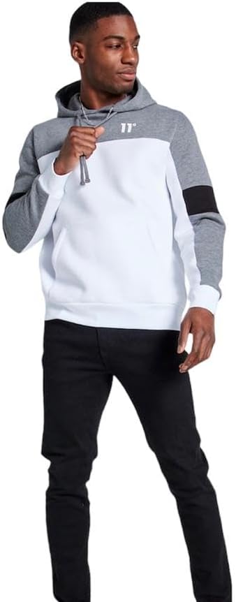 ELEVEN DEGREES SUDADERA CON CAPUCHA  Blanco/CARBÓN Marl/Negro-11D3338-1048