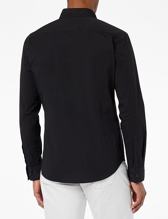 HUGO BOSS  Camisa Hombre, Manga Larga Color Negro, 50500216-001.