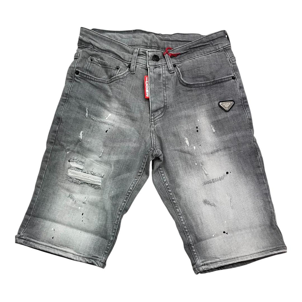 ICON2 Pantalon Corto de hombre de algodón elástico, colección Primavera/Verano (3457) Gris.