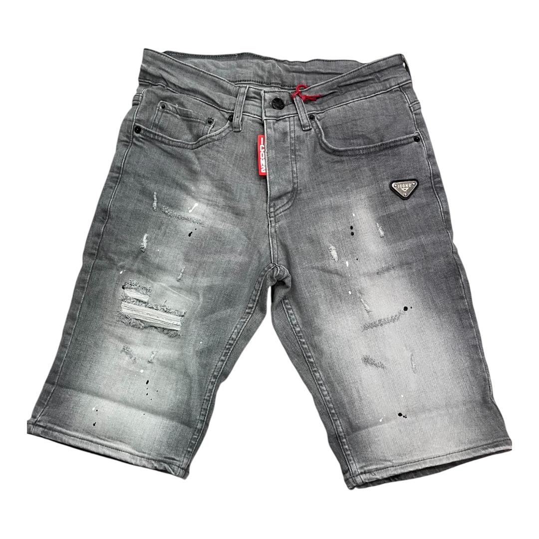 ICON2 Pantalon Corto de hombre de algodón elástico, colección Primavera/Verano (3457) Gris.
