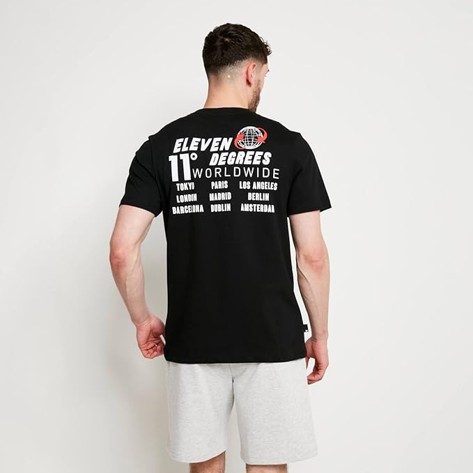 Eleven Degrees 11º Camiseta Deportiva para Hombre con Logotipo de Estilo de Vida 11D3103-001.