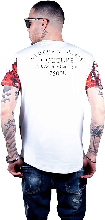 GEORGE-V CAMISETA CUELLO REDONDO FLAMES - GV2030 White