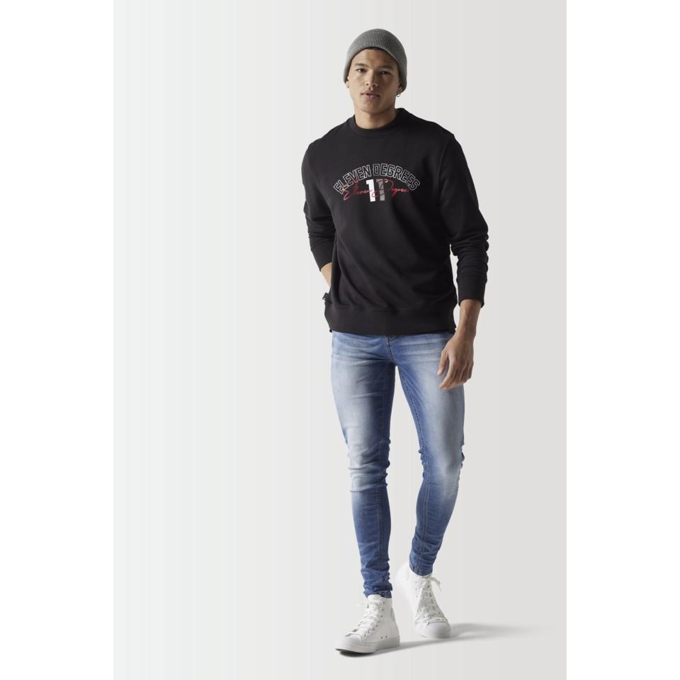 Eleven Degrees 11º .Sudadera Hombre 11D3923-001 Black.