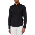 HUGO BOSS  Camisa Hombre, Manga Larga Color Negro, 50500216-001.