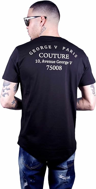 GEORGE-V PARIS Camiseta Hombre  GV-2012 Black/Silver