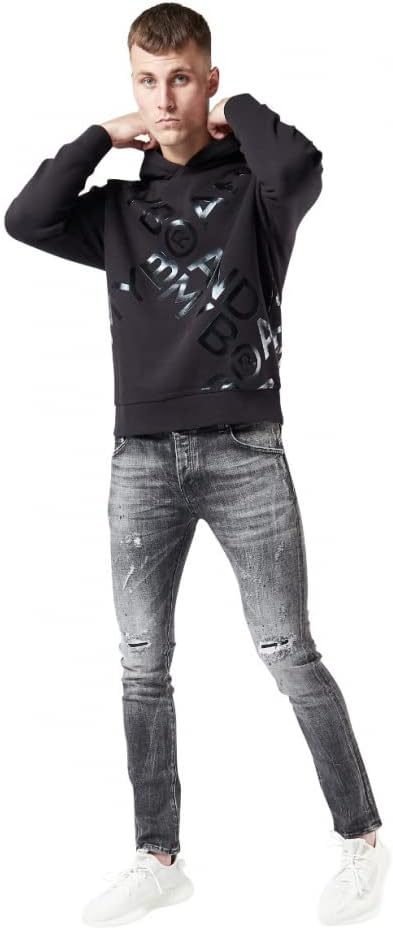 SUDADERA HOMBRE MY BRAND LOGOTIPO CRUZADO BRILLANTE HOO.