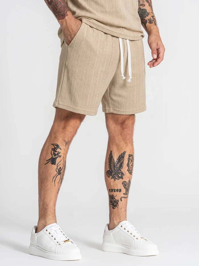GIANNI KAVANAGH Pantalones Cortos Texturizados HOMBRE GKM007543 Beige.