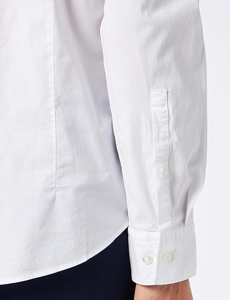 HUGO BOSS  Camisa Hombre, Manga Larga Color Blanco, 50500216-199.