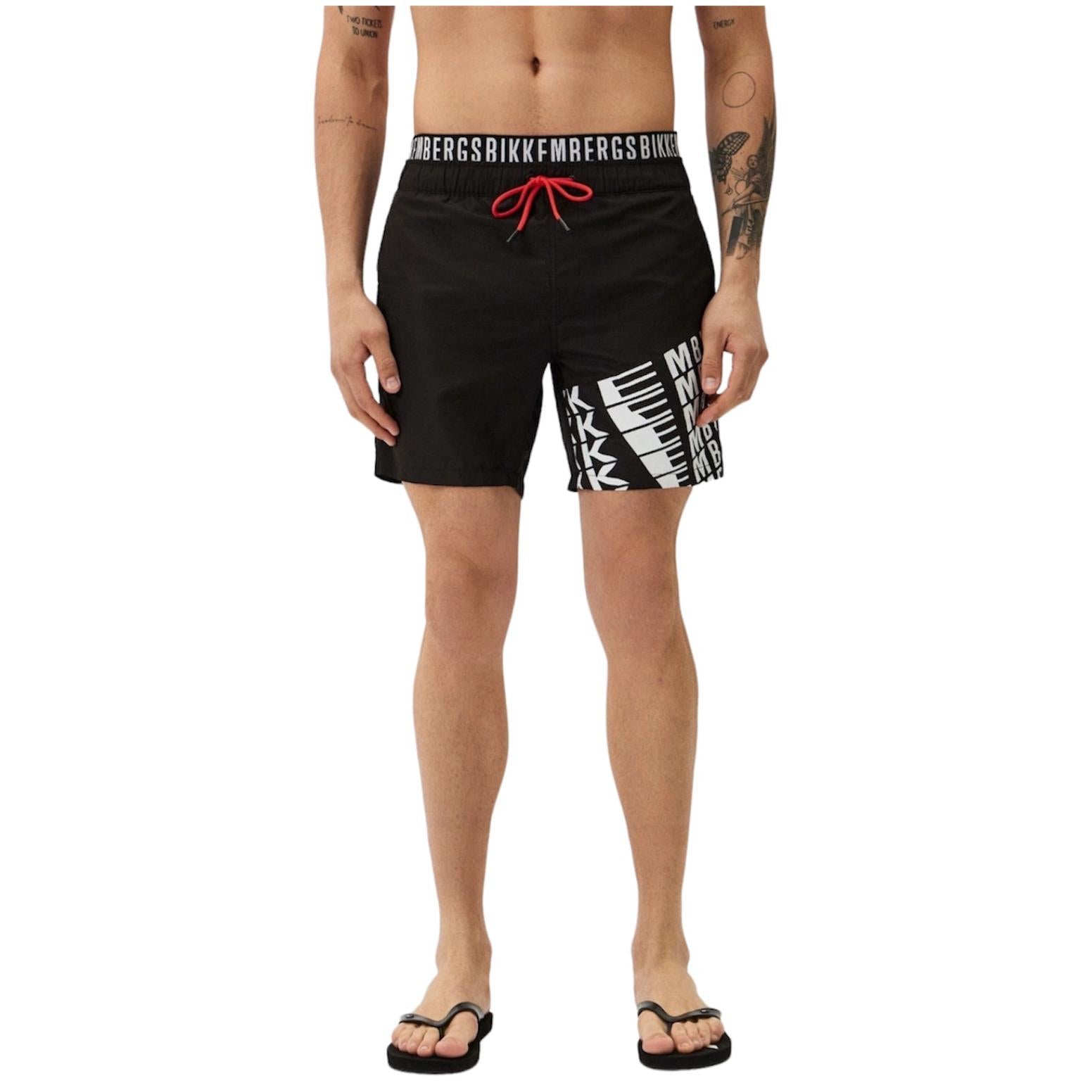BIKKEMBERGS BAÑADOR HOMBRE COLOR NEGRO. BKK3MBM10.