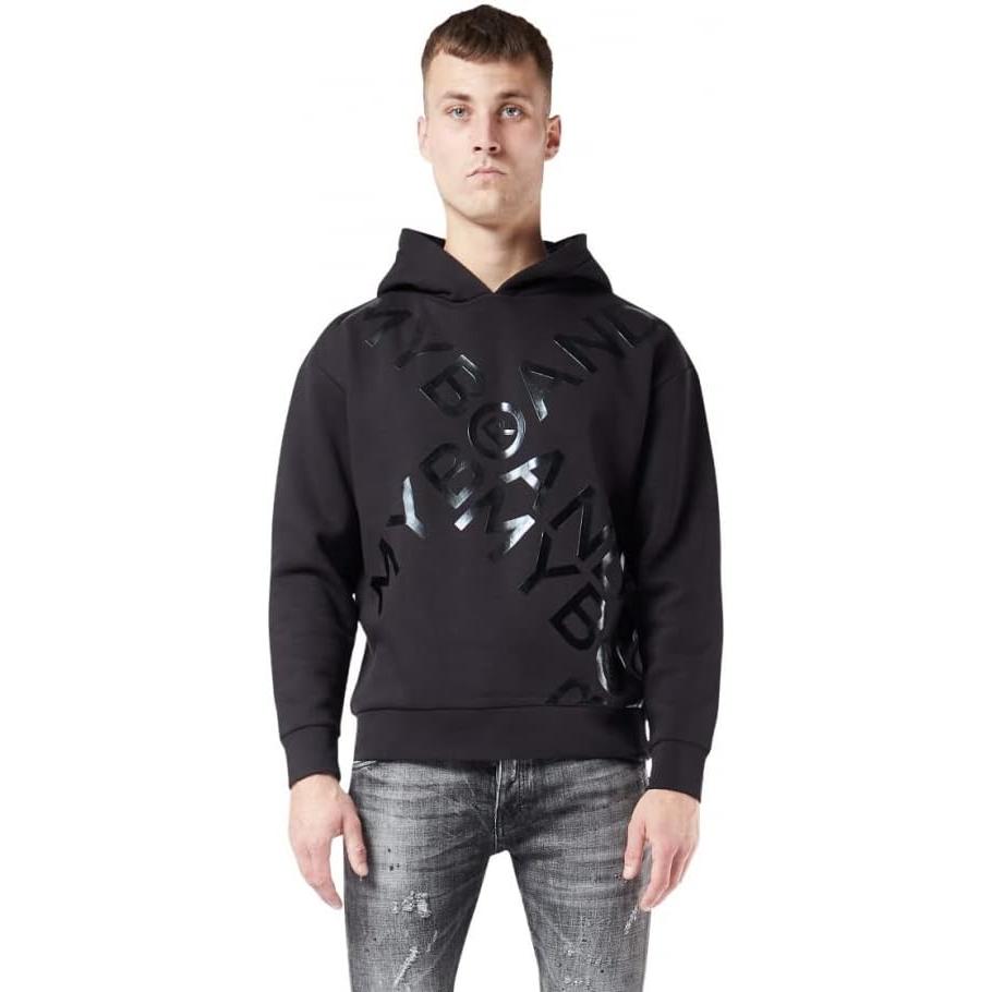 SUDADERA HOMBRE MY BRAND LOGOTIPO CRUZADO BRILLANTE HOO.