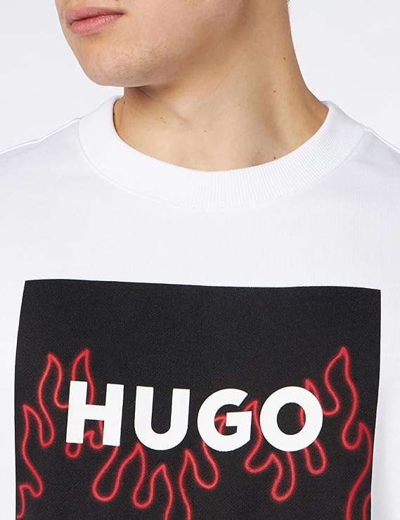 HUGO BOSS  Sudadera Sin Capucha  Hombre, 50506990-100 Blanco