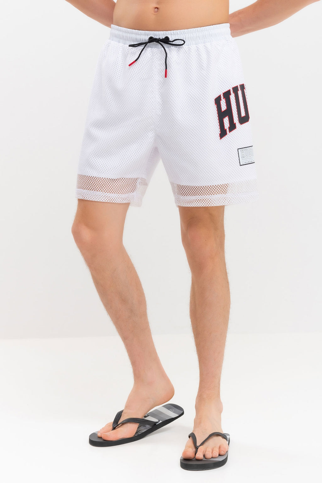 HUGO Bañador de malla para hombre, 50515479-100 White.