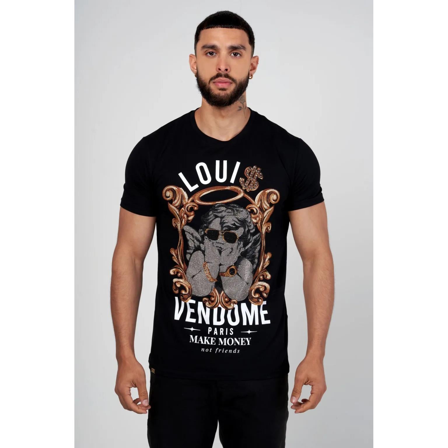 LOUIS VENDOME CAMISETA HOMBRE LV-78 Black.