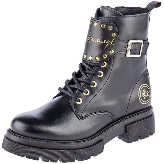 Gianni Kavanagh Black Gk Gladiator Boots, Botas Cortas al Tobillo Mujer