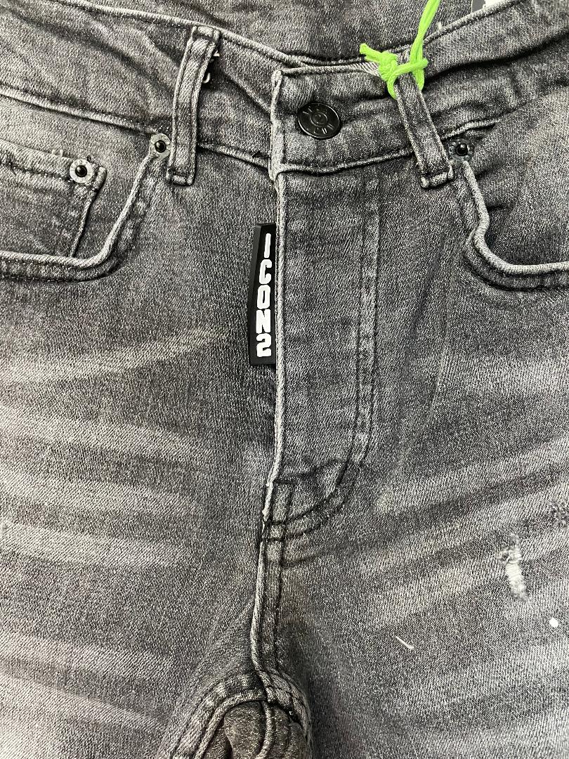 ICON2 Pantalon Corto de hombre de algodón elástico, colección Primavera/Verano (6354) Gris