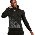 ELEVEN DEGREES Placement Circuit Print Pullover Hoodie – Black 11D1350-001.