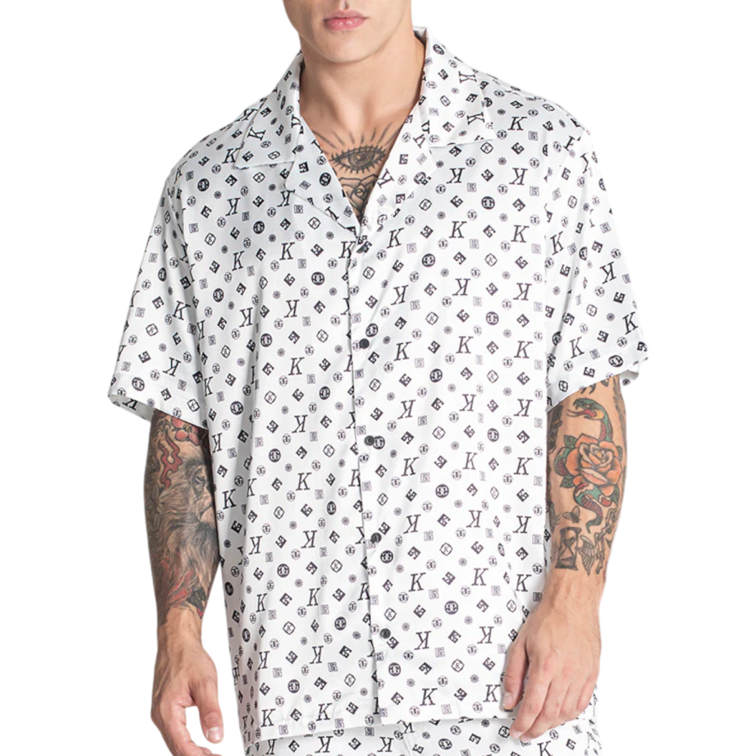GIANNI KAVANAGH Camisa Gianni Kavanagh de Saten Blanca GM006527 Hombre.
