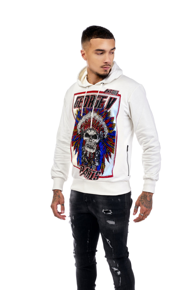 GEORGE-V Sudadera con Capucha GV-2094 WHITE..