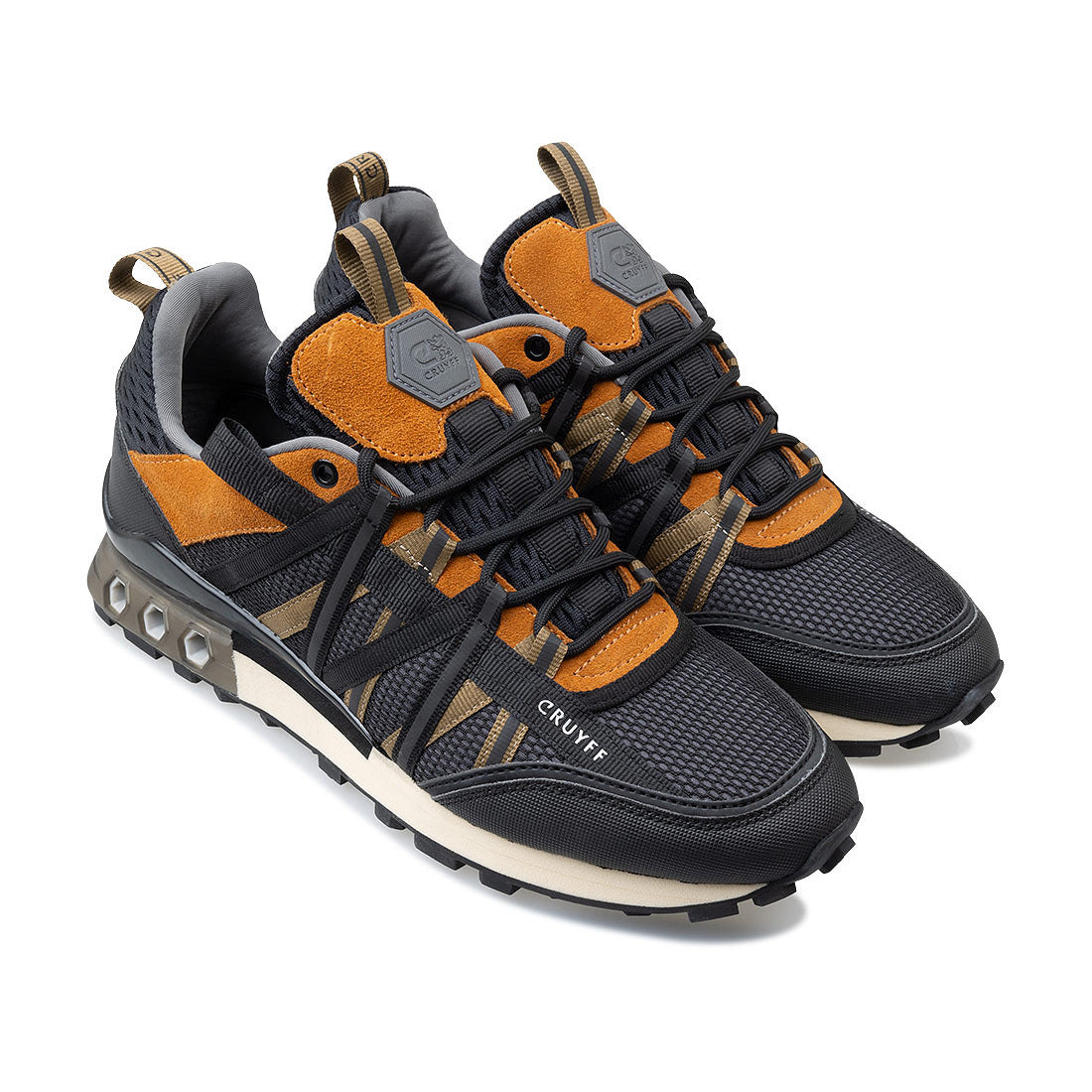 Cruyff Zapatillas Deportivas Hombre Modelo Fearia Hex-Tech CC243110-459 Black/Orange.