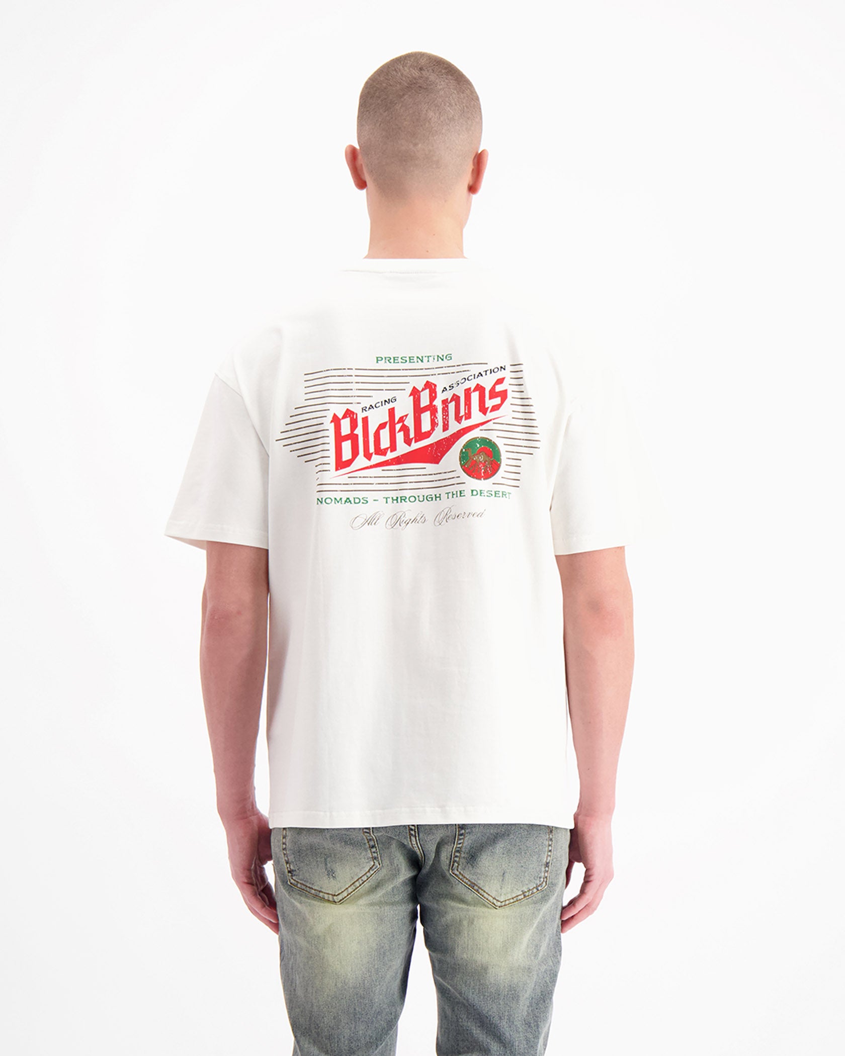 BLACK BANANAS Camiseta Hombre Modelo Racing :1.125.3.16 White.