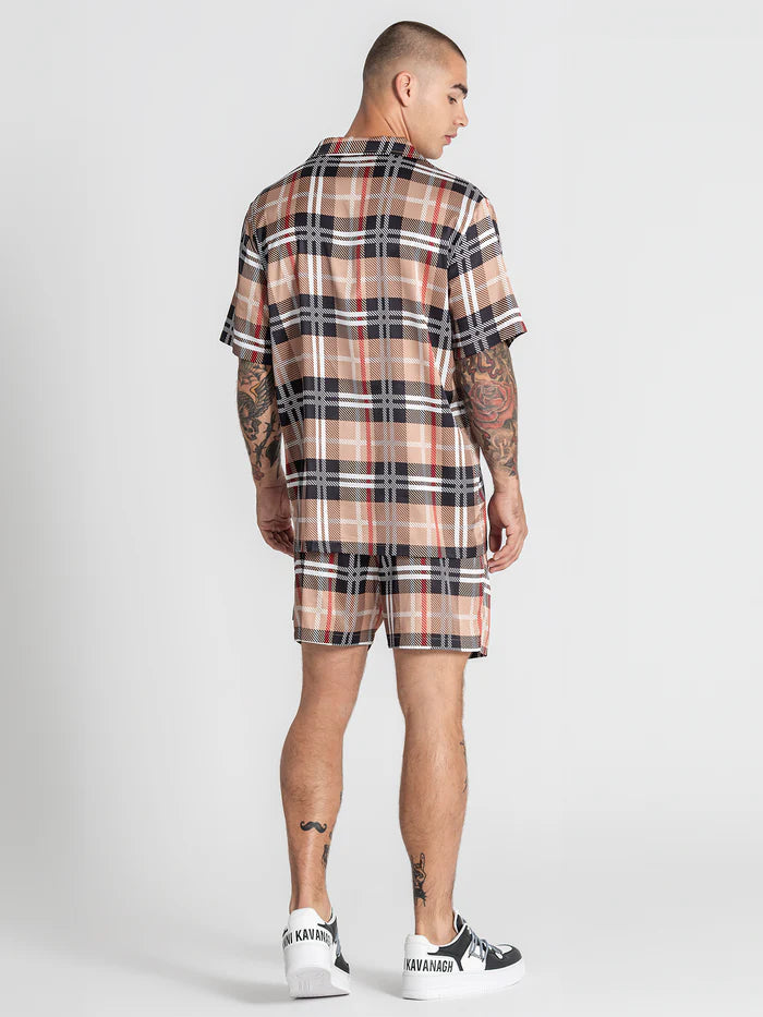 GIANNI KAVANAGH Camisa de Satén Multicolor British GKM007340.