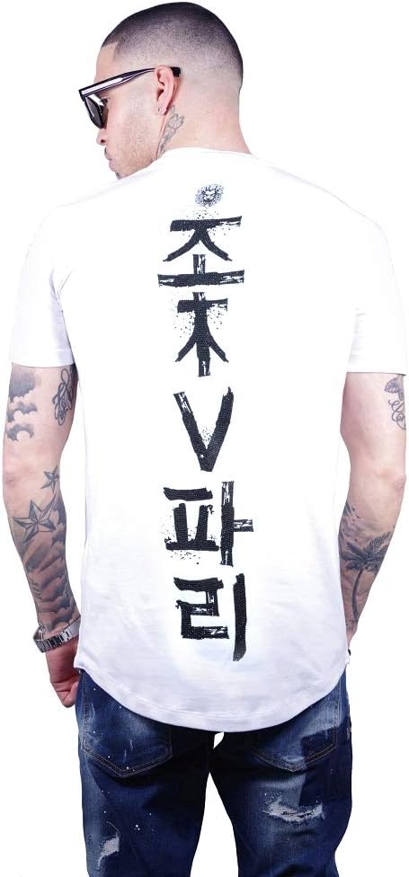 GEORGE-V Camiseta CALIGRAFÍA Cuello Redondo - GV2051 White.