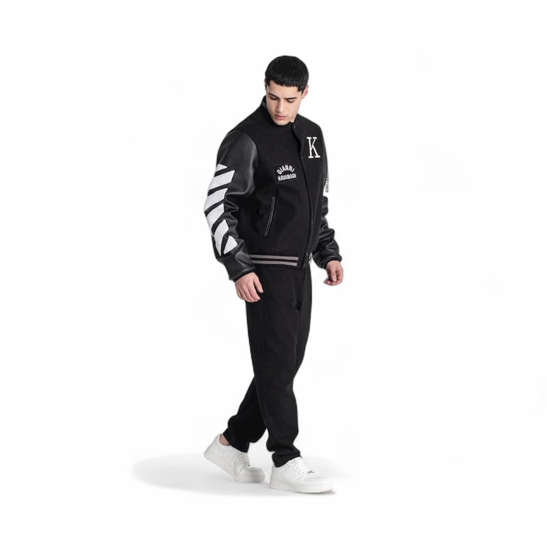 Cazadora Bomber Black Varsity GKM006997.